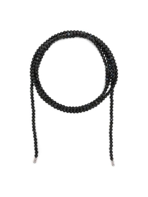 larvikite bead necklace