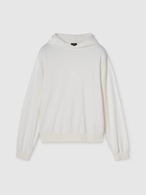 Cashmere blend sweatshirt with embroidery