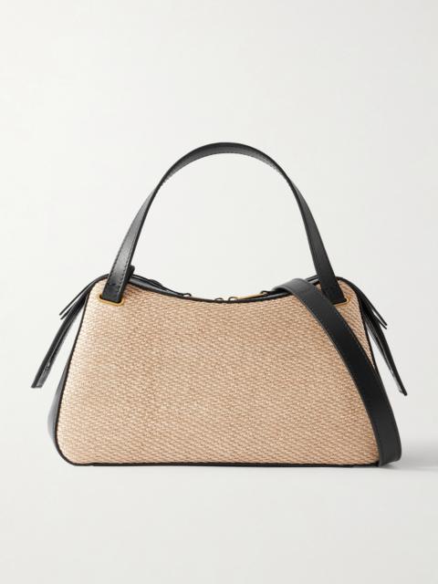 Dune Leather And Raffia Shoulder Bag