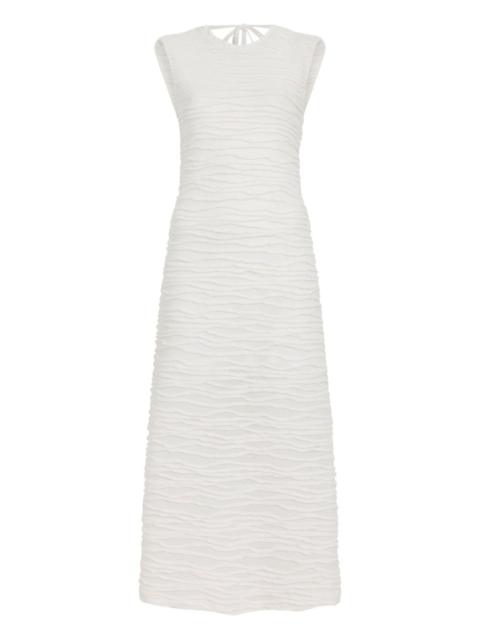 Laura textured sleeveless midi dress