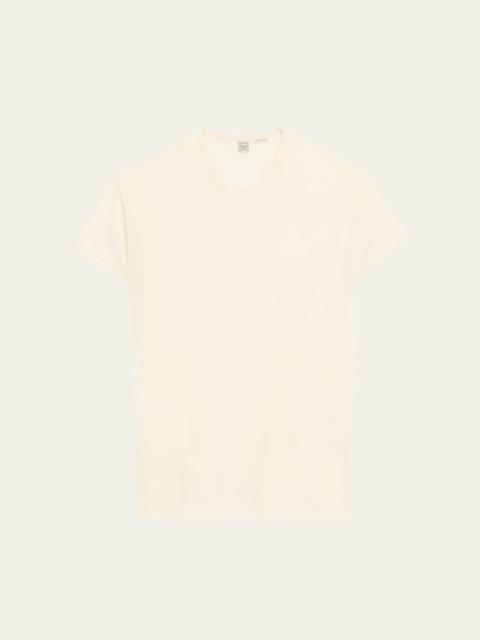 Short-Sleeved Silk and Cotton T-Shirt