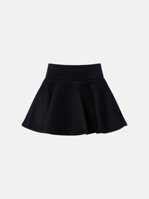 Circle wool miniskirt