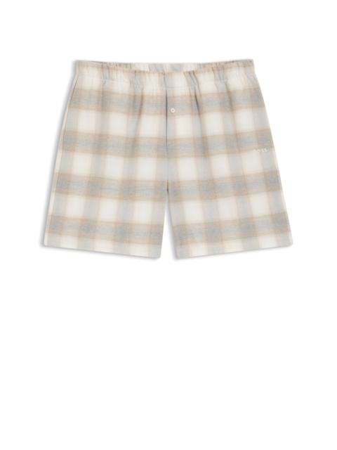 VICHY-CHECK PYJAMA SHORTS IN COTTON FLANNEL