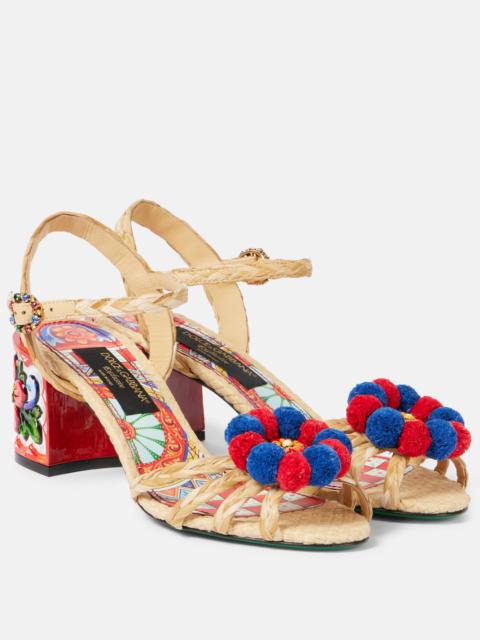 60 slingback raffia sandals