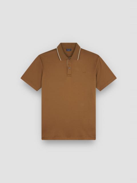 AQUA TOUCH COTTON POLO SHIRT WITH MICRO PATTERN DETAIL ON THE COLLAR
