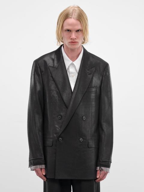 Black Foiled Wool Blazer