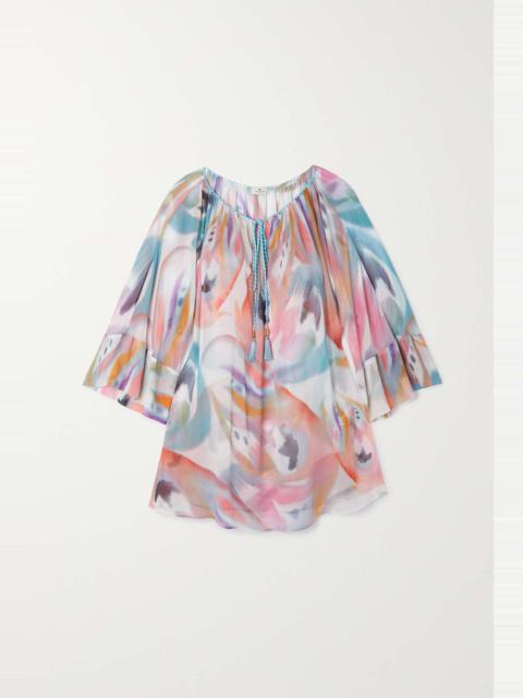 Printed voile coverup