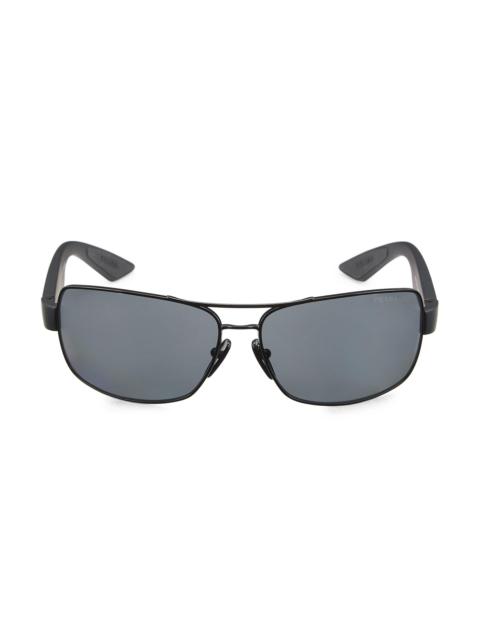 65MM Rectangular Sunglasses