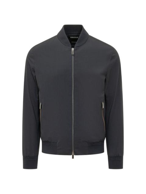 zip-up blouson jacket