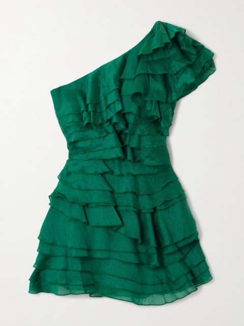 Rosaline Tiered Lyocell-blend Mini Dress