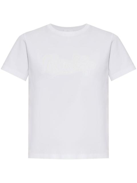 logo-embroidered T-shirt
