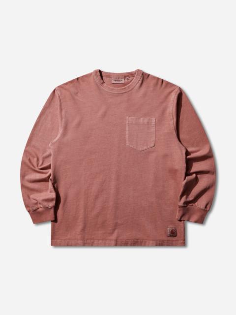 Men's Torion Pocket Longsleeve T-Shirt Marsala (Grind Washed)