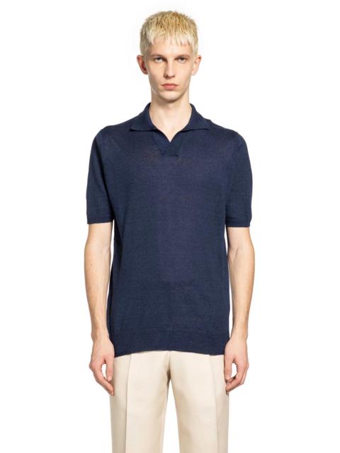 Cotton Linen Knit Polo