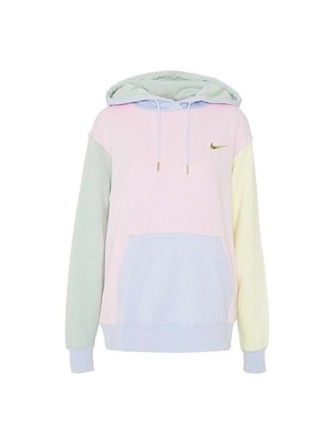 (WMNS) Nike Sportswear Hoodie Swoosh Foam 'Pink Pistachio Frost' DA1416-663