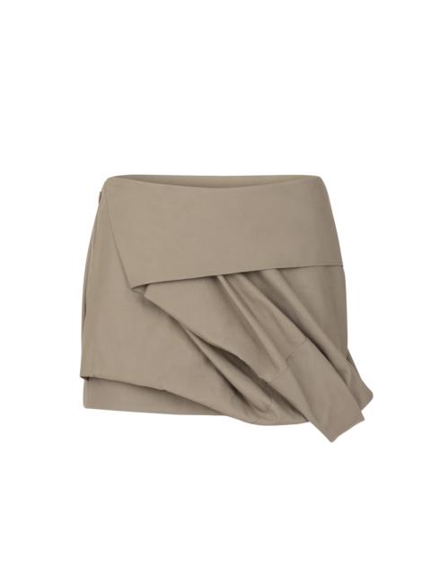 STRUCTURED MINI SKIRT TAUPE