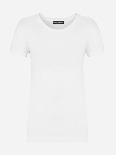 Short-sleeved jersey t-shirt