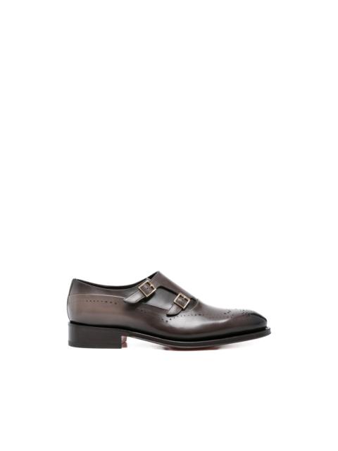 double-buckle monk shoes