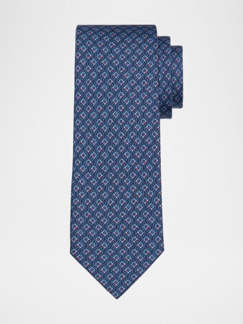 Men's Gancio Micro-Geometric Tie