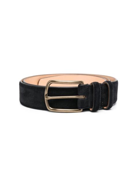antique-effect suede belt