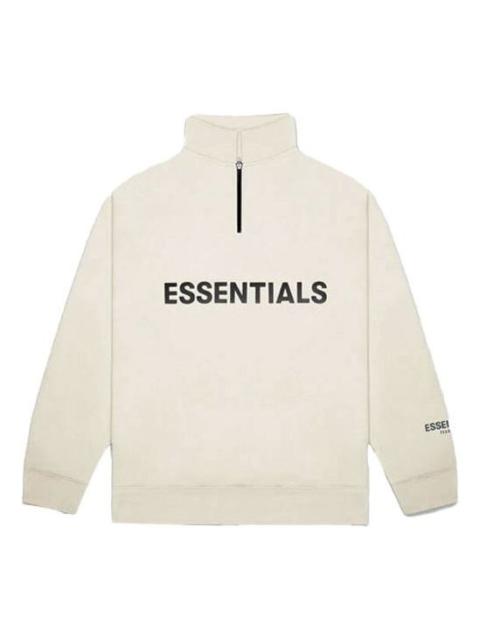 Fear of God Essentials FW20 Half Zip Sweatshirt 'Cream' FOG-FW20-346