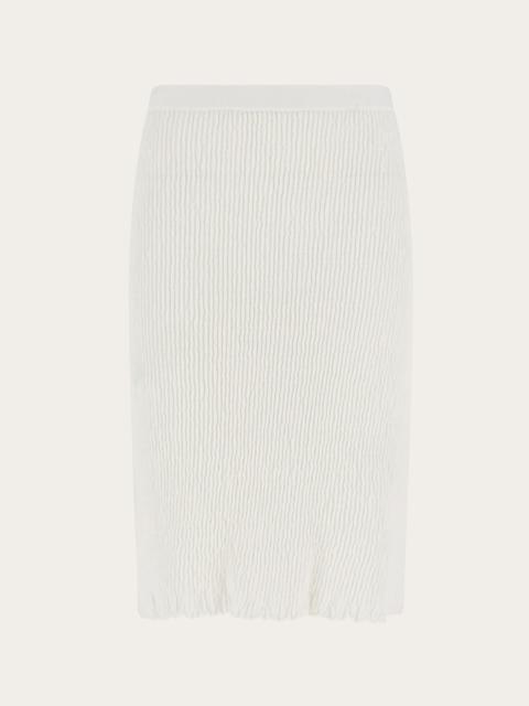 Jersey linen skirt