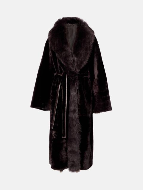 Isadora shearling wrap coat