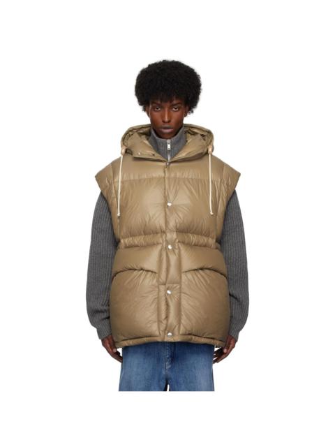 Brown Quilted Down Vest