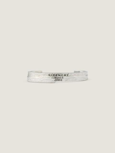 GIVENCHY TAPE CUFF BRACELET IN METAL AND ENAMEL