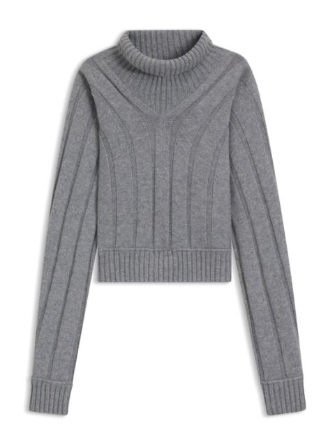 ROLLNECK SWEATER IN VIRGIN WOOL AND CASHMERE
