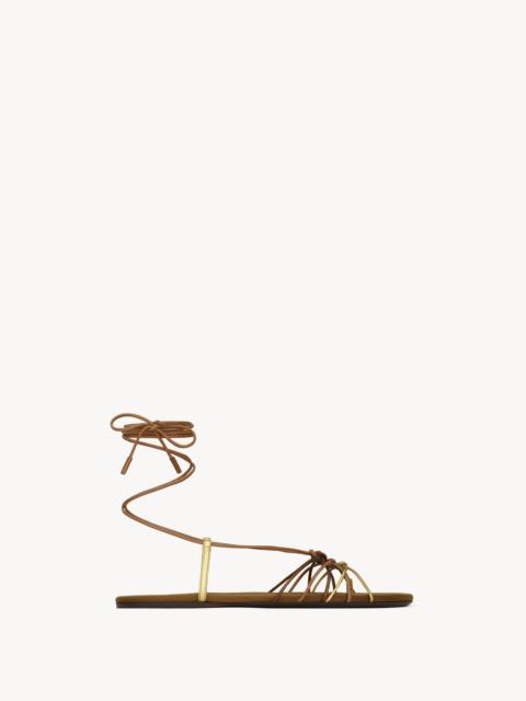 BABYLONE SANDALS IN SMOOTH AND METALLIC LEATHER