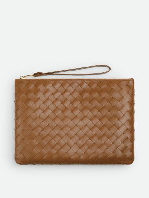 Medium Intrecciato Flat Pouch