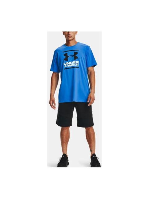 Men's Under Armour Gl Foundation Casual Round Neck Sports Breathable Short Sleeve Blue 1326849-787