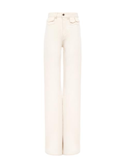 HIGH-RISE FLARE JEANS IN DENIM