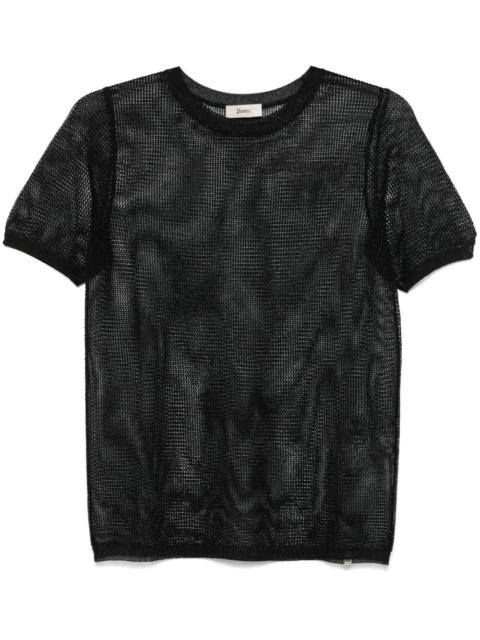 open-knit T-shirt
