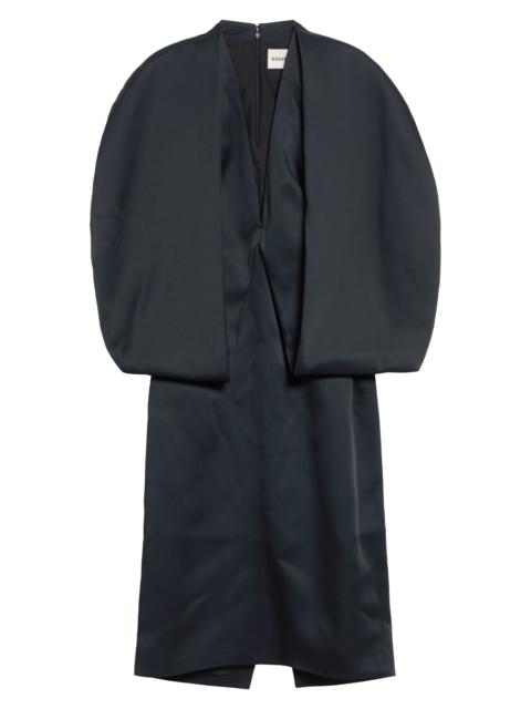 Khaite Dakota Bonded Crepe Satin Dress in Black