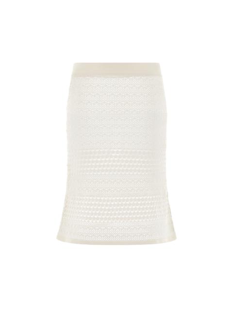 OPENWORK STRETCH VISCOSE  KNIT SKIRT