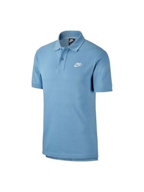 Nike Sportswear lapel Short Sleeve Polo Shirt Blue CJ4457-424