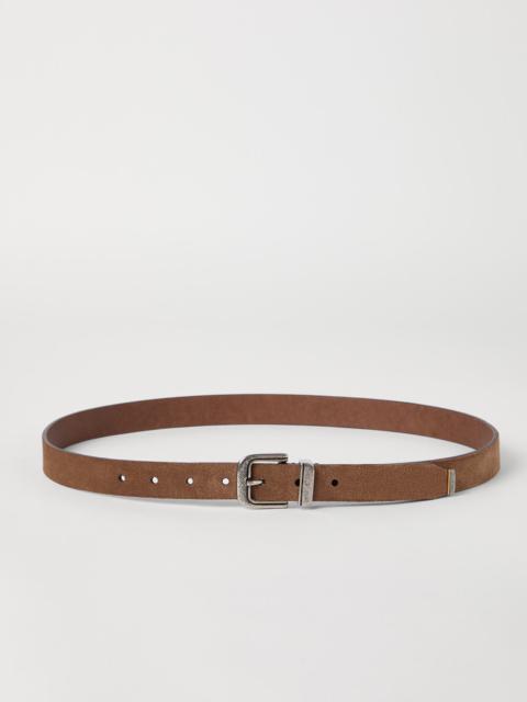 Reversed leather belt