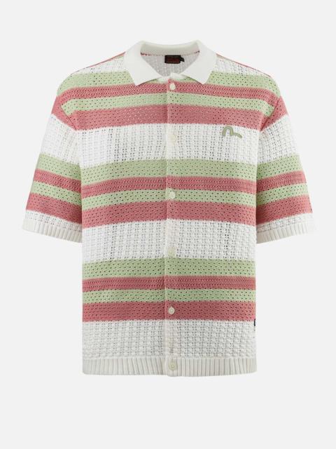 Seagull Embroidery Relax Fit Short-Sleeve Knitted Shirt