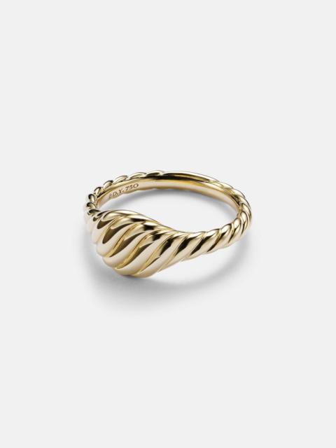 Sculpted Cable 18kt gold pinky ring
