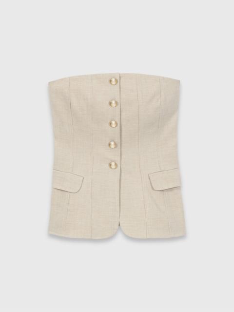 Tailored bustier top