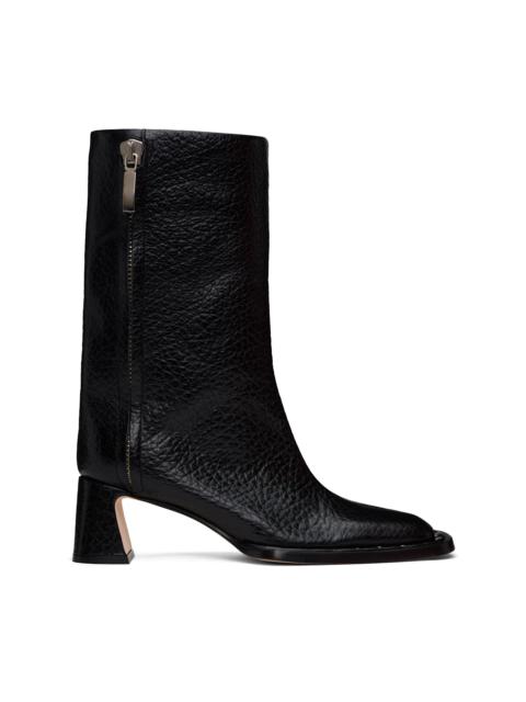 Black Raleigh Grain Ankle Boots