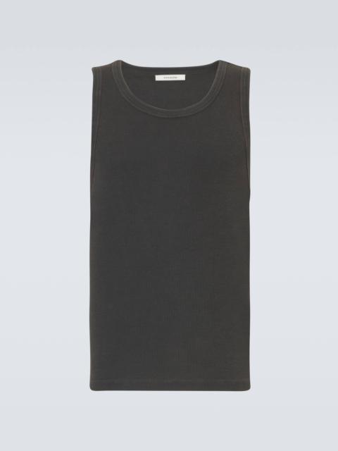 Cotton-blend fleece tank top