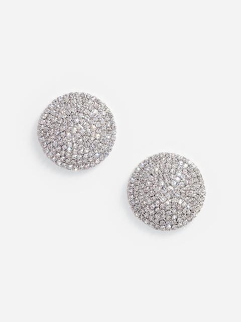 Large Round Crystal Earrings