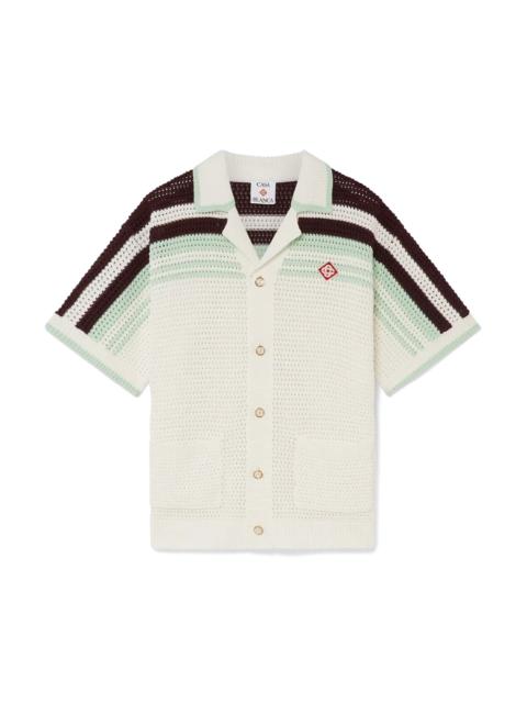 Tennis Cotton Crochet Short Sleeve Shirt | Casablanca Paris