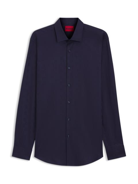 SLIM-FIT SHIRT IN COTTON WITH A STACKED-LOGO JACQUARD