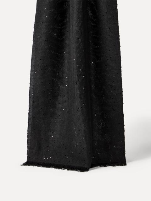 Cashmere and silk diamond yarn scarf