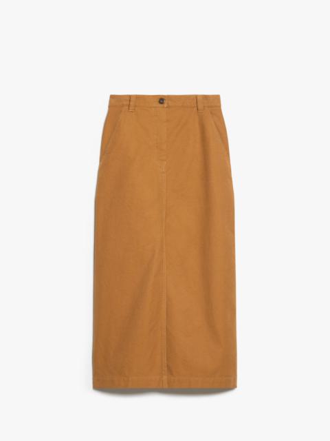 QUINCY Long canvas skirt
