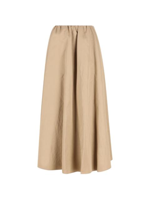 elasticated waist maxi skirt