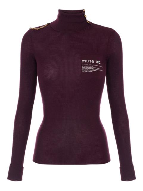 ribbed turtleneck sweater